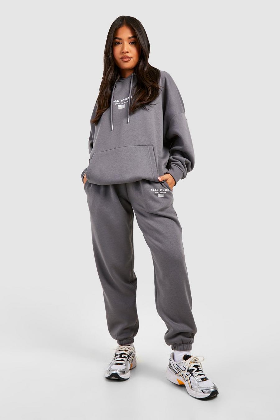 Charcoal Petite Dsgn Studio Hooded Tracksuit       image number 1