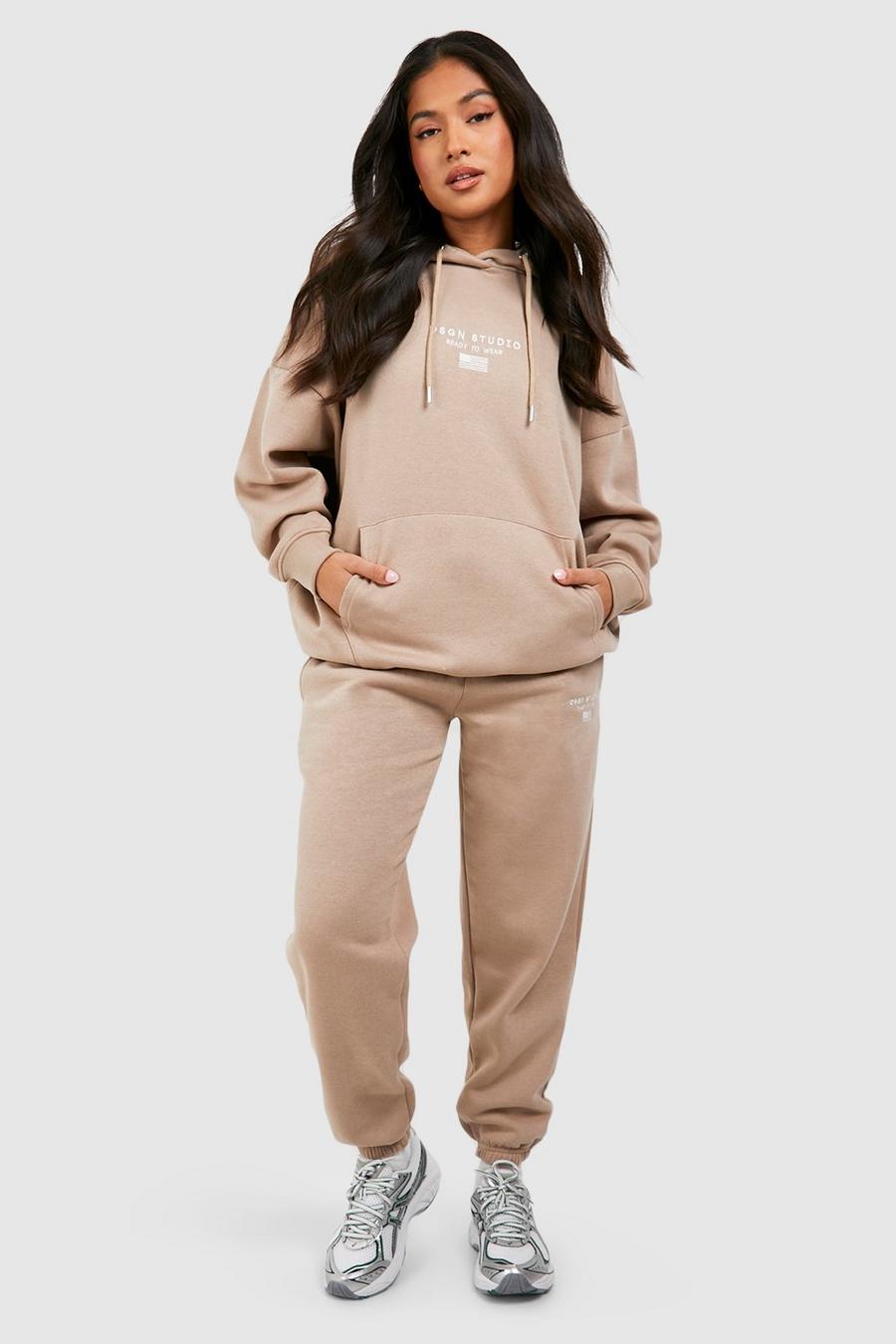 Taupe Petite Dsgn Studio Hooded Tracksuit       image number 1