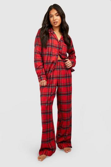 Petite Tartan Check Pyjamas red