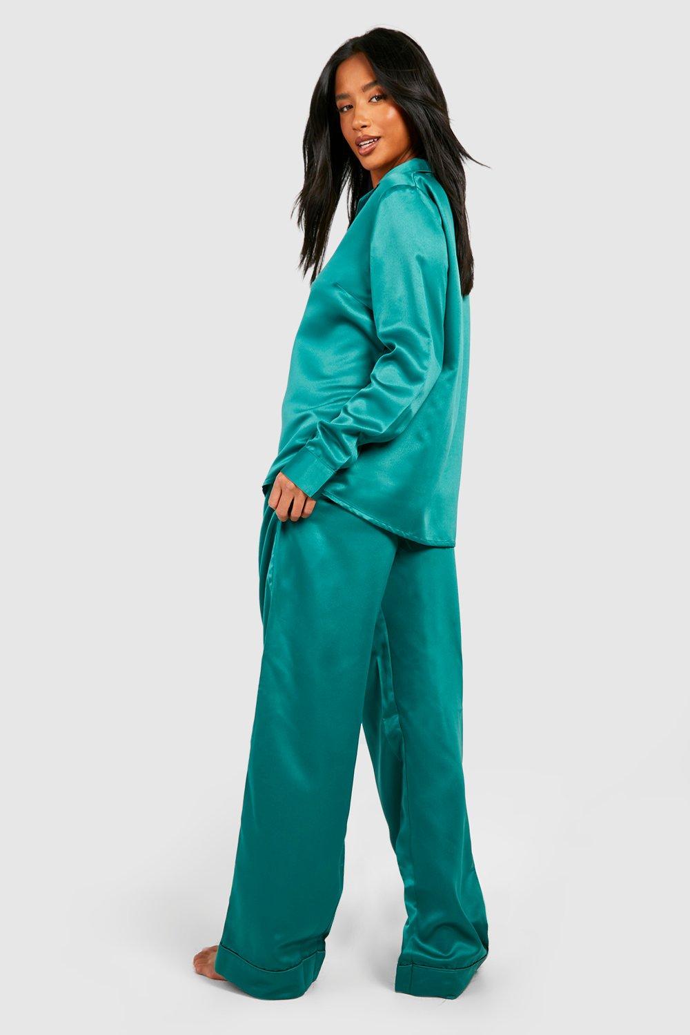 Teal discount satin pyjamas