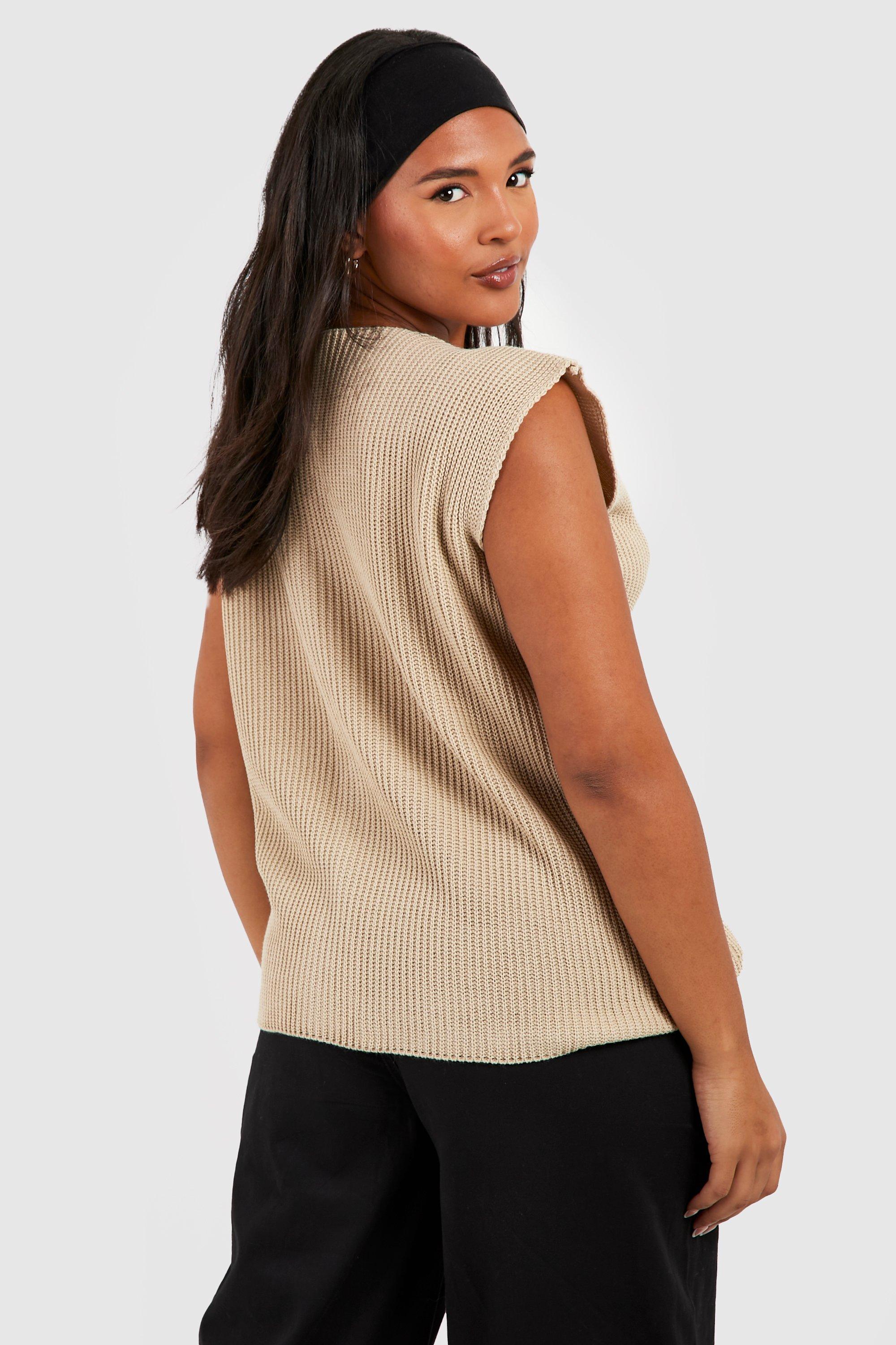 Knitted vest hot sale boohoo