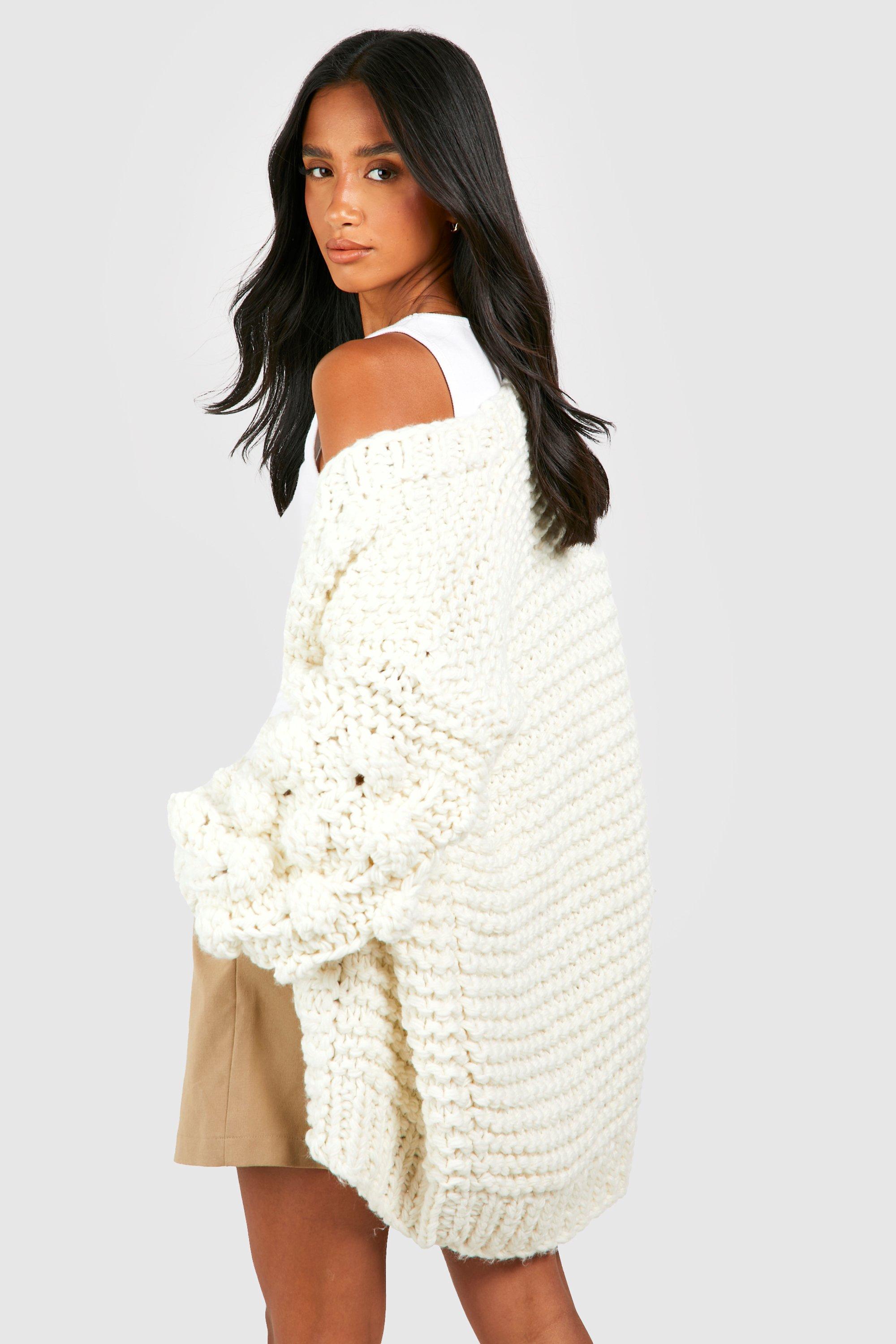 Chunky bubble hot sale sleeve cardigan