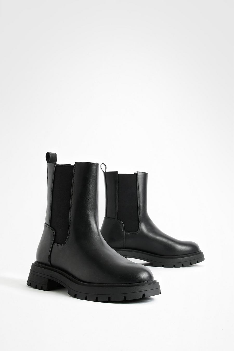Black Back Tab Chelsea Boots softer image number 1