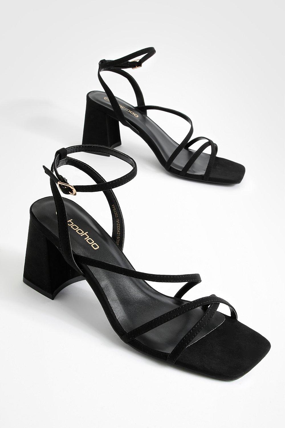 Mid Block Heel Strappy Sandals