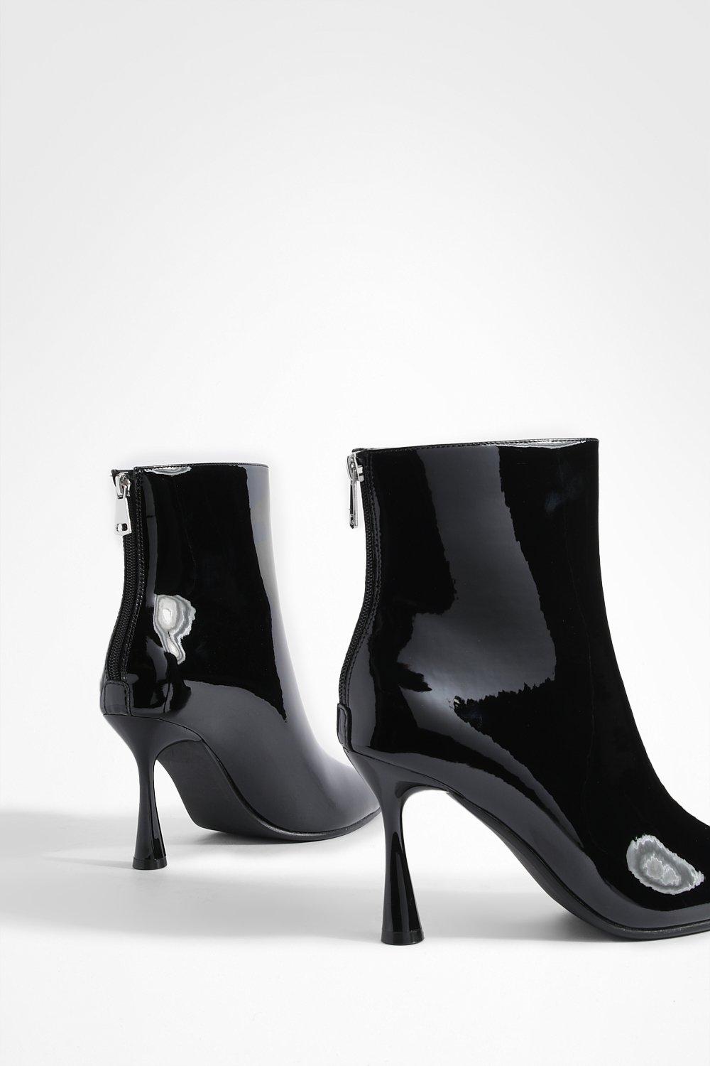 Boohoo patent boots clearance