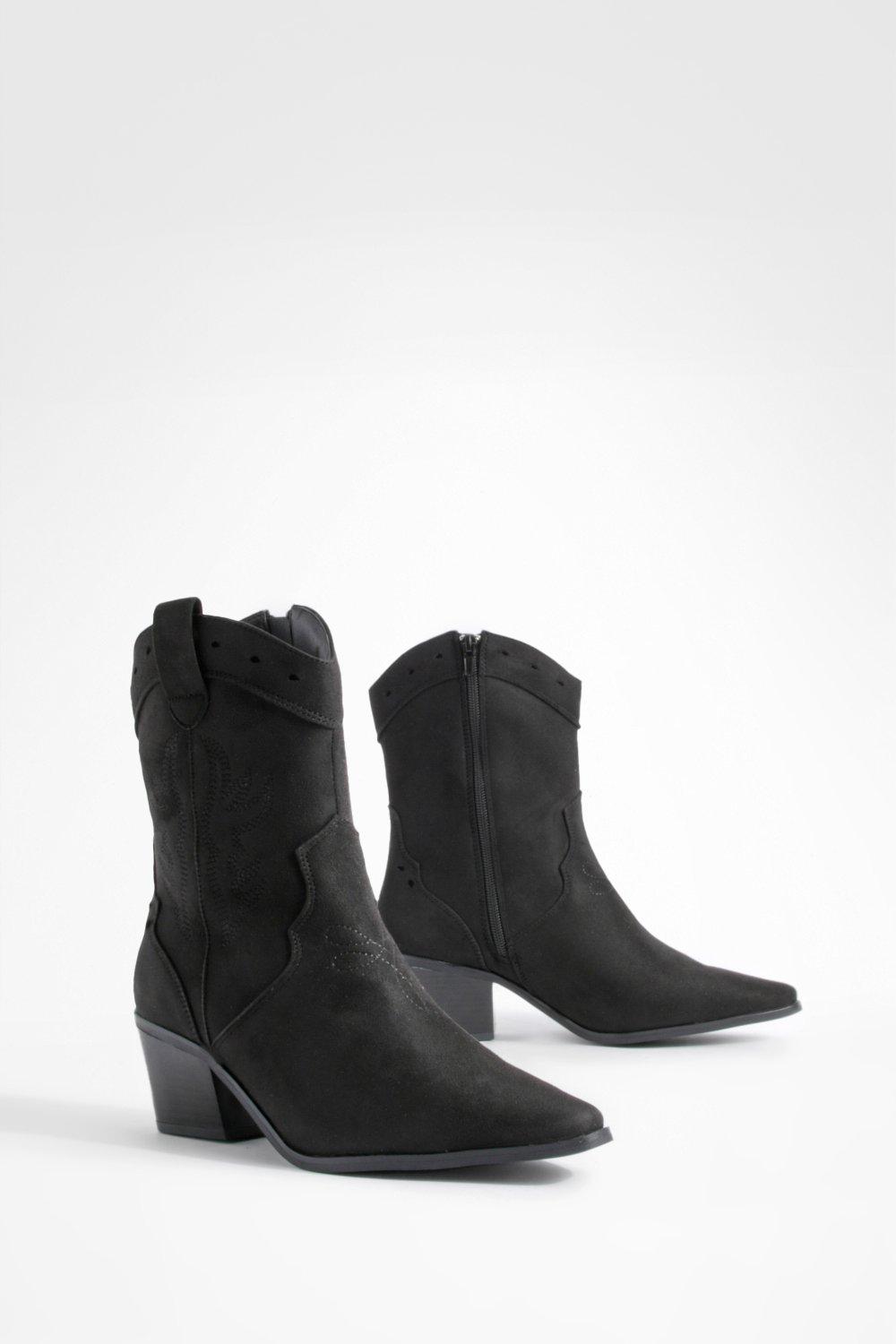 Cut out western ankle 2024 boots