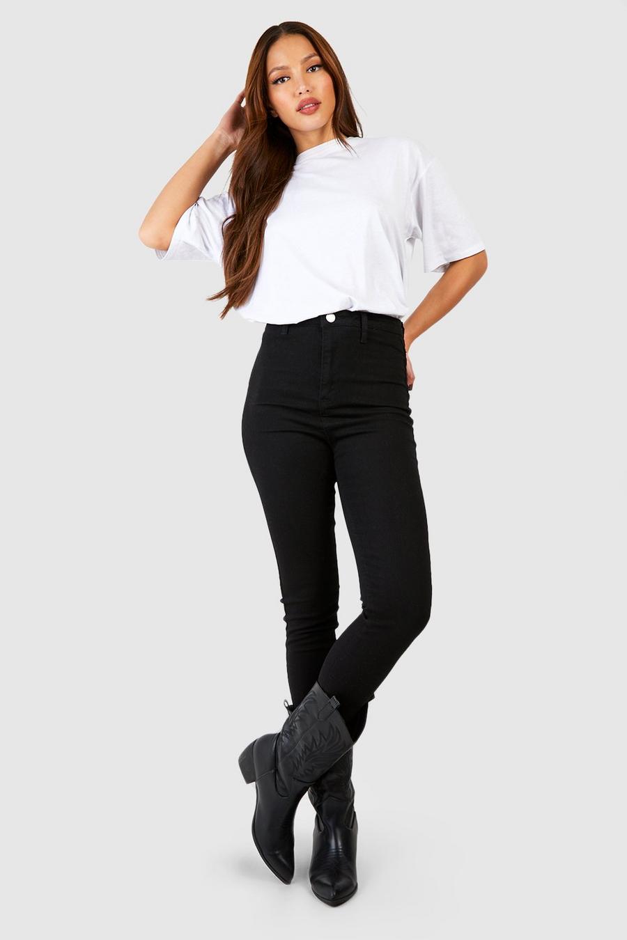 Black Tall Jeggings i svart jeans (36”) image number 1