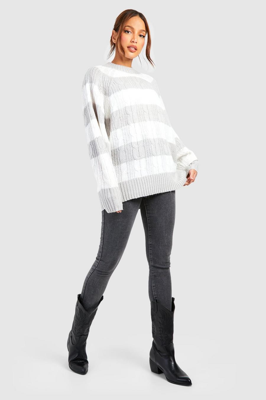 Tall Skinny jeans i grå tvätt med stretch i femficksmodell image number 1