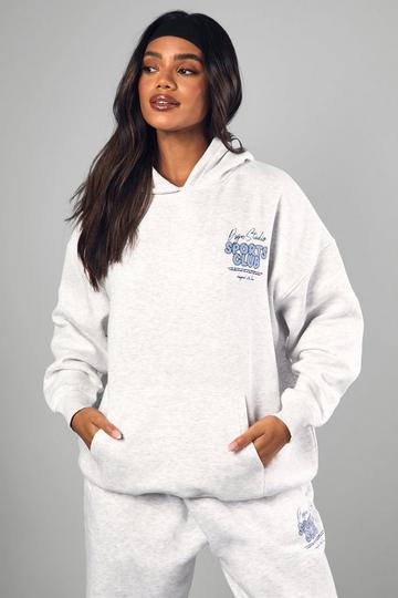 Oversized Sports Bubble Dsgn Studio Hoodie Met Tekst ash grey