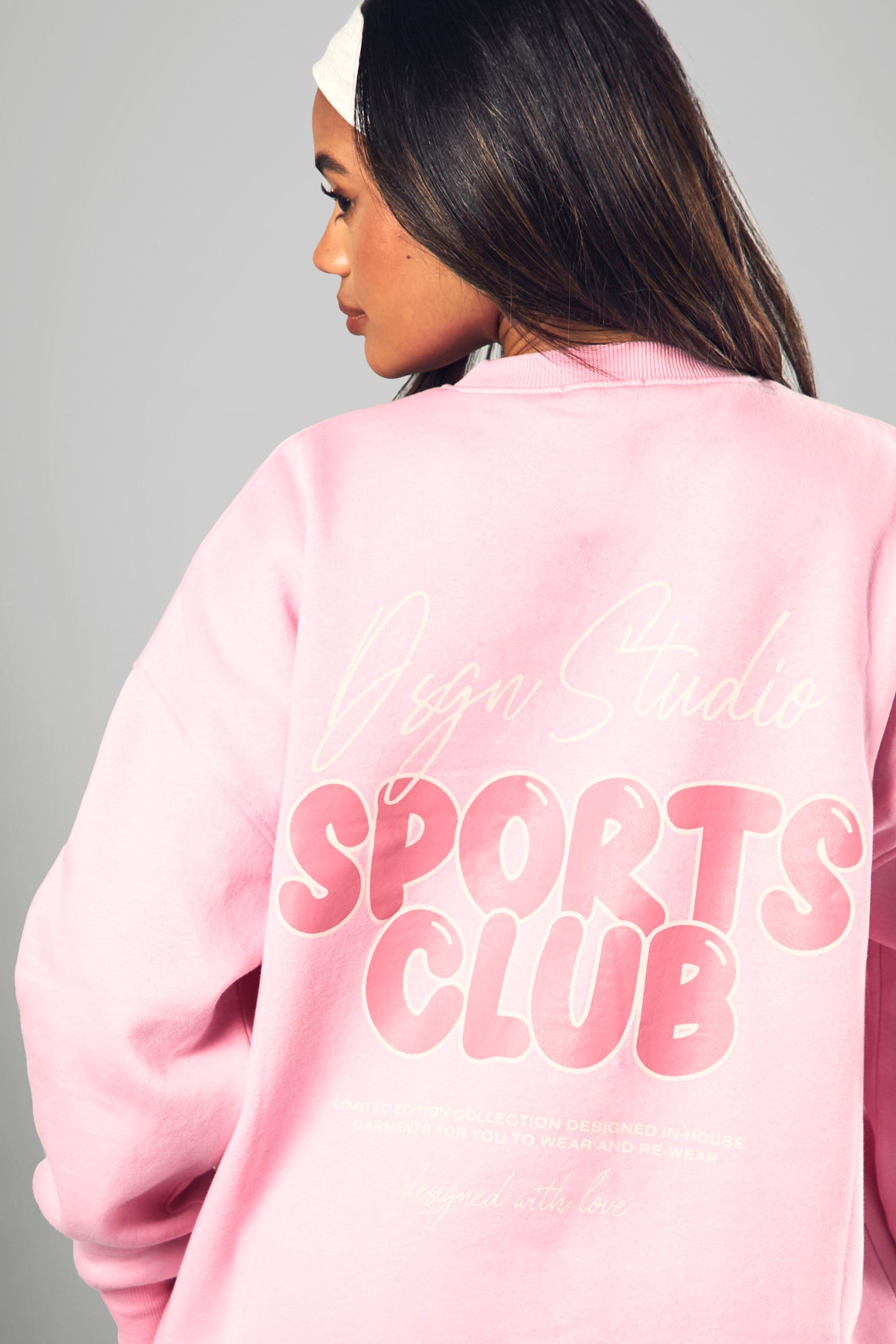 Pink slouchy sport discount pullover