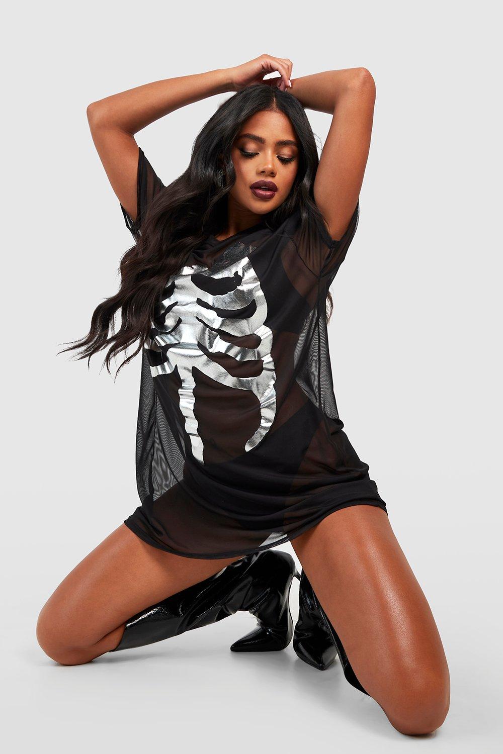 Boohoo hotsell skeleton dress