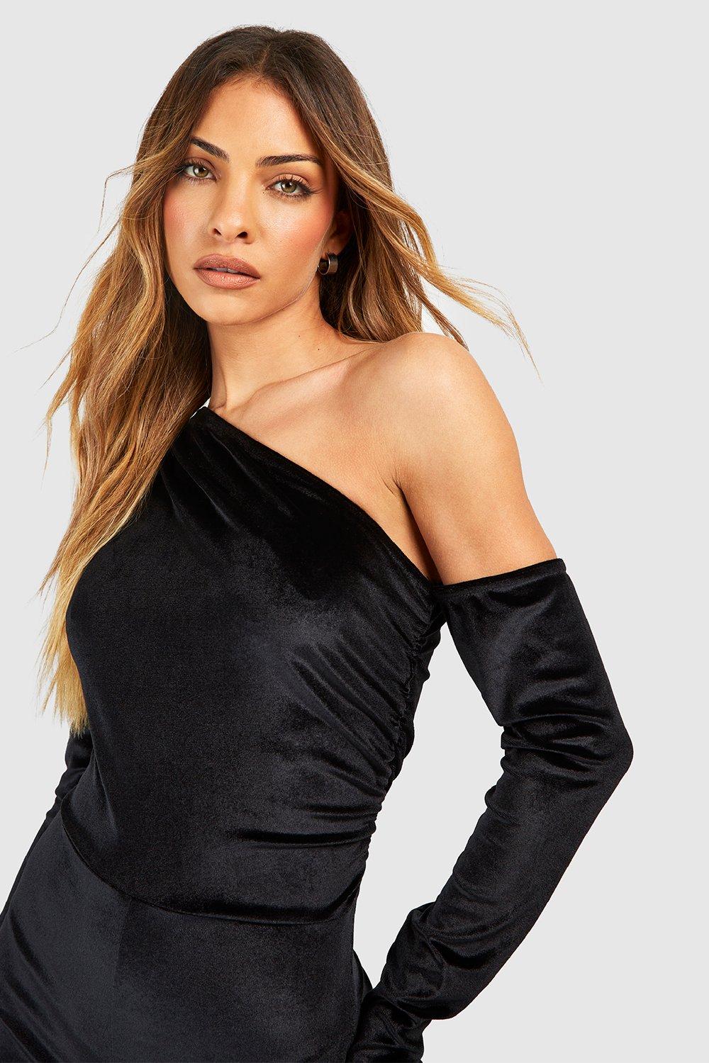 Boohoo velvet jumpsuit online