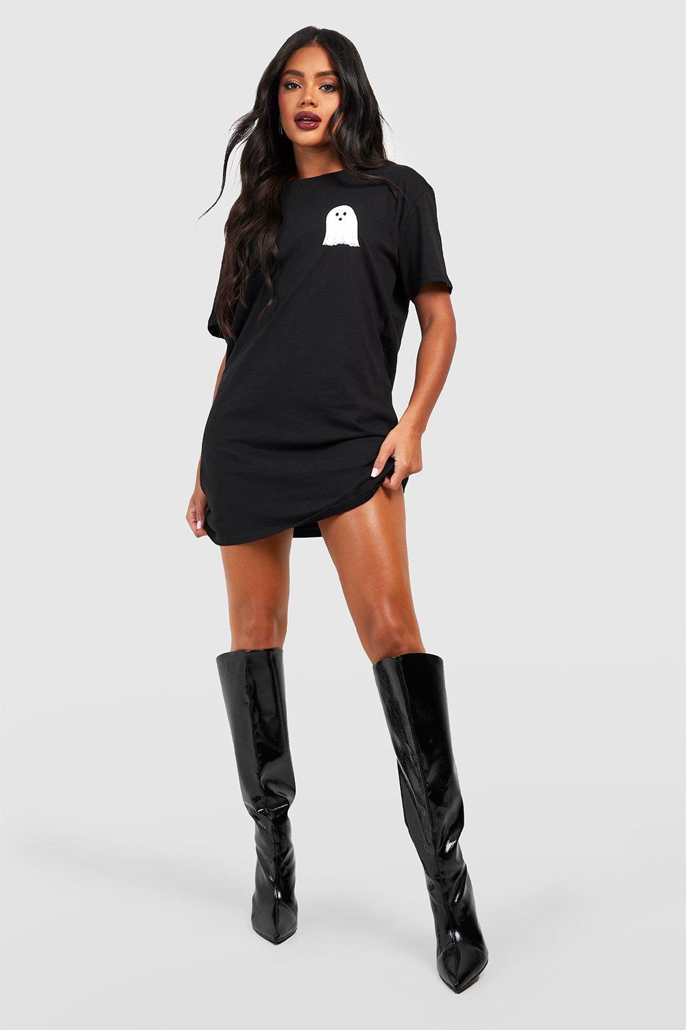 Halloween oversized cheap t shirt dress