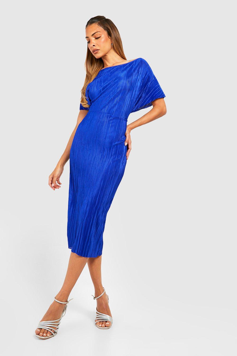 cobalt blue midi dress uk