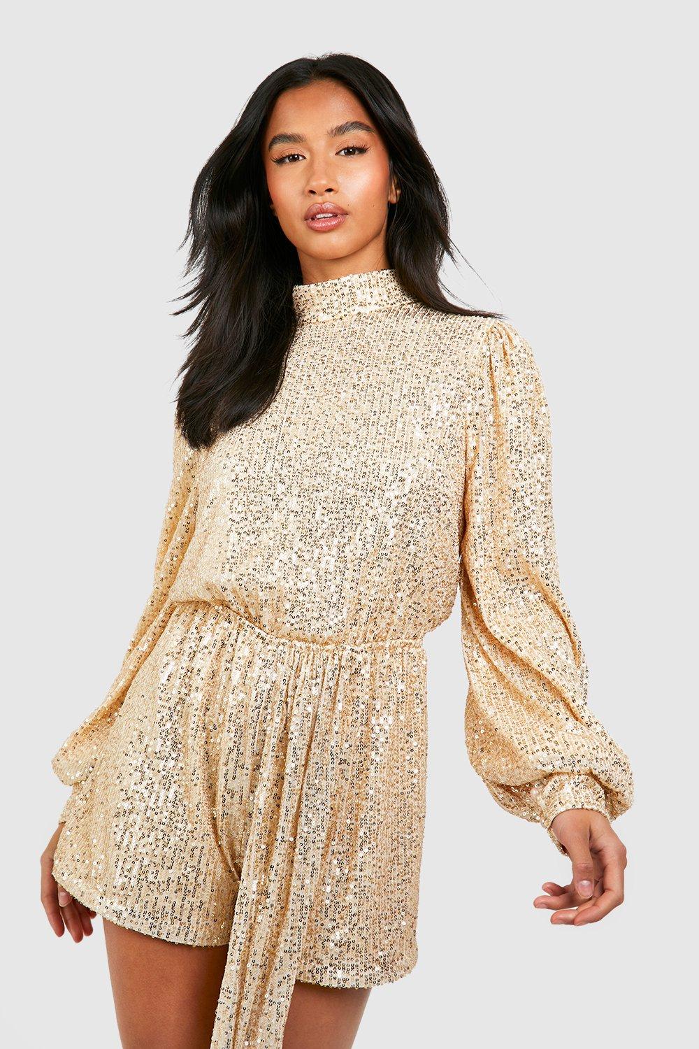 Gold hotsell sequin playsuit