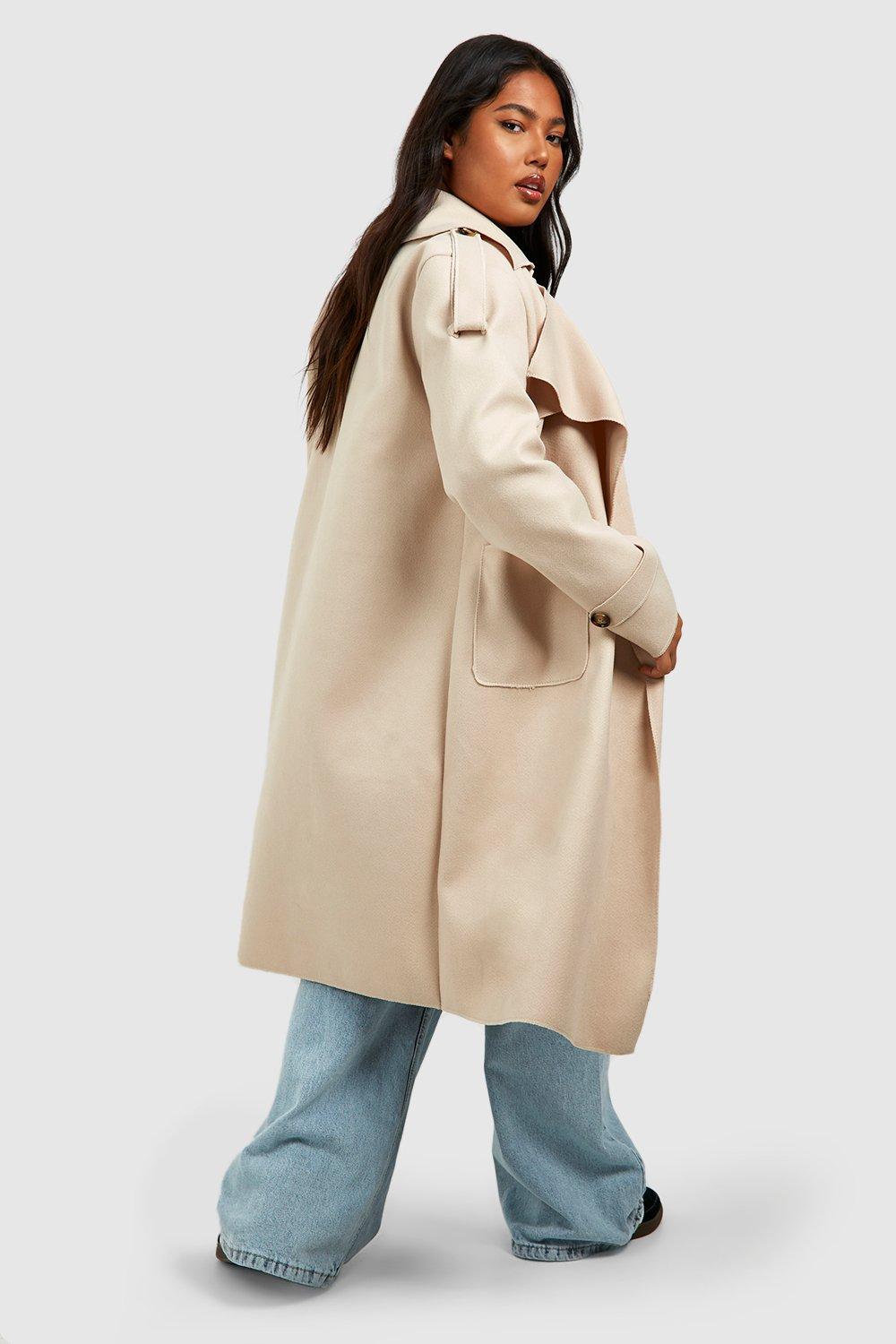 Plus discount waterfall coat