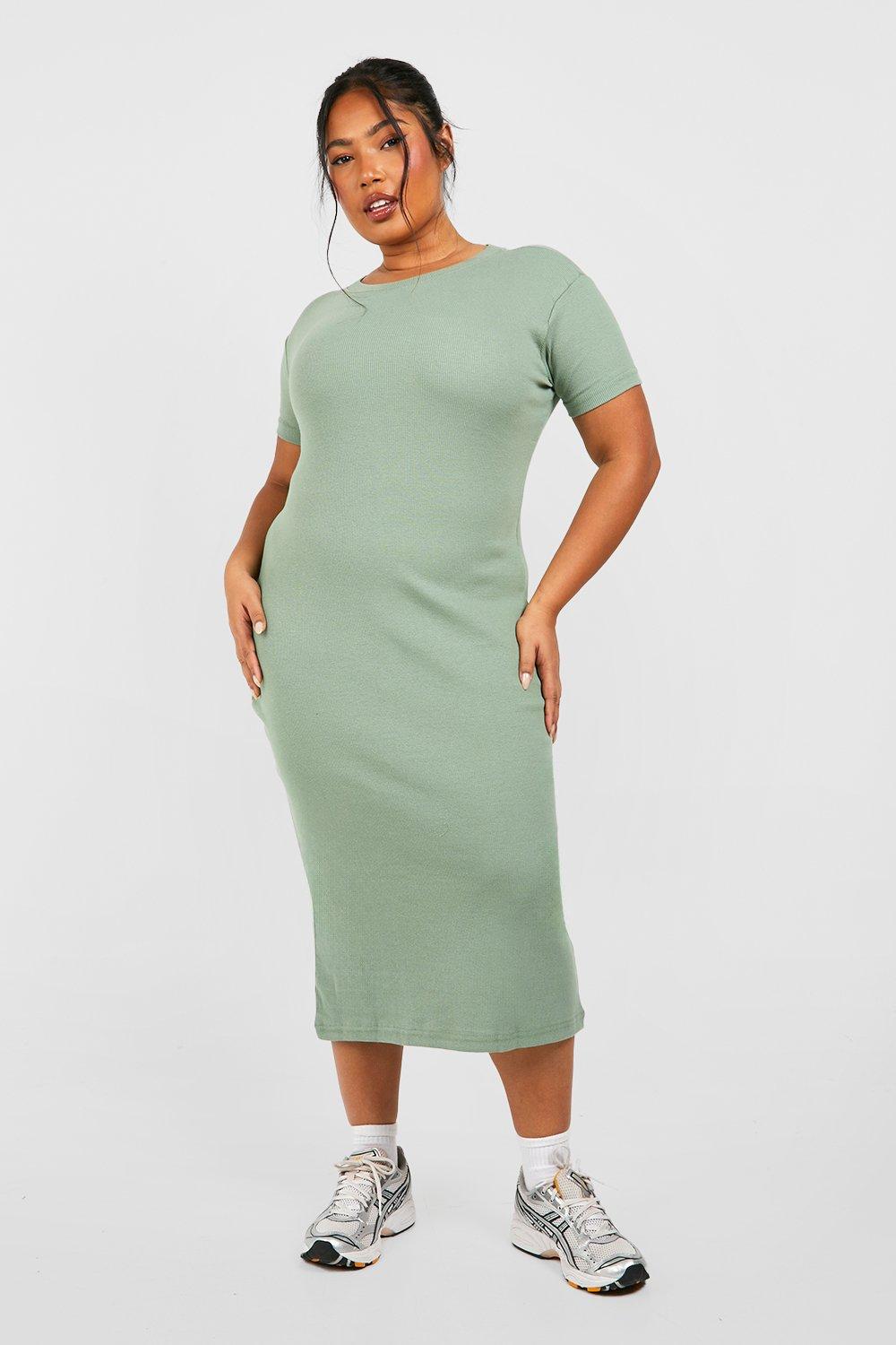 Short sleeve store cotton midi dress