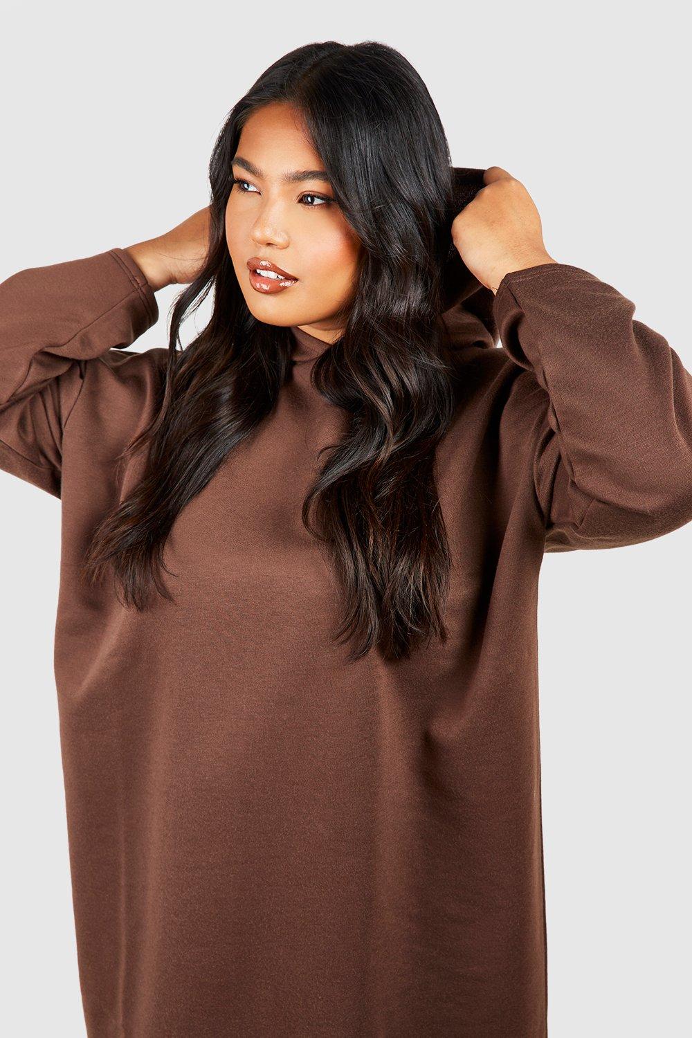 Object longline jumper in brown