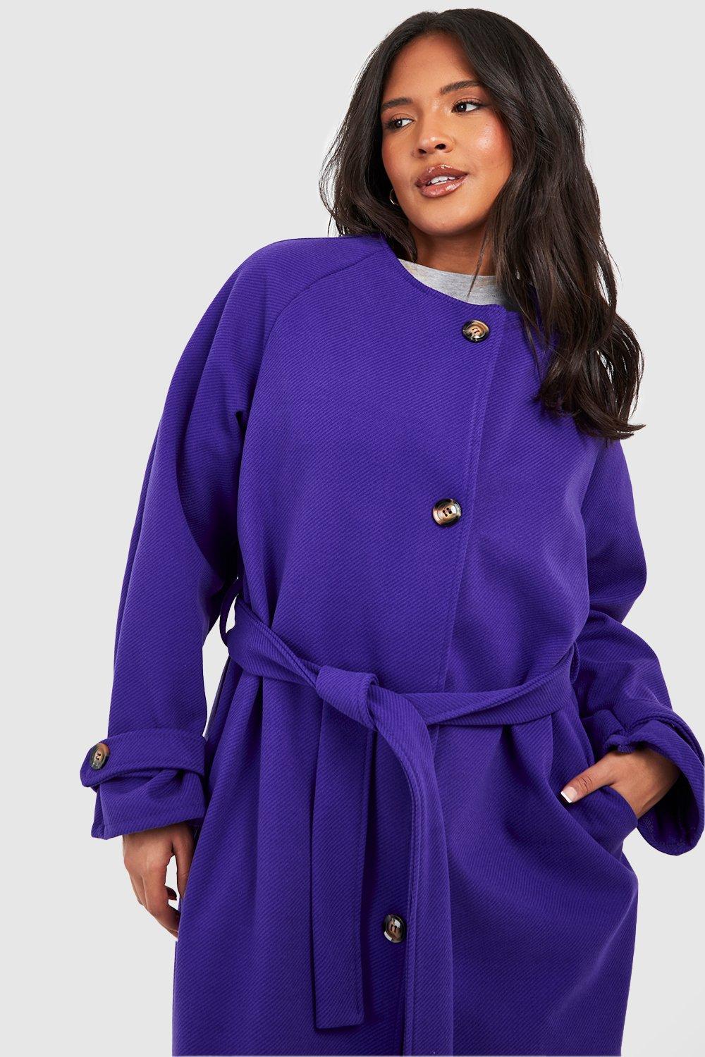 Violet wool hot sale coat