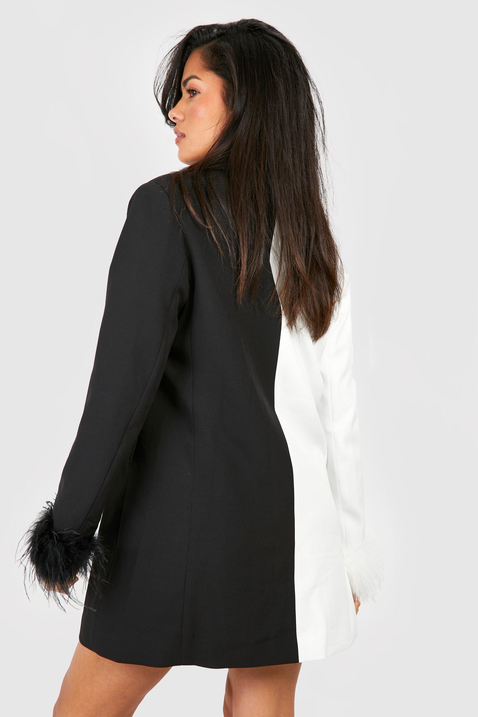 Black blazer clearance dress boohoo