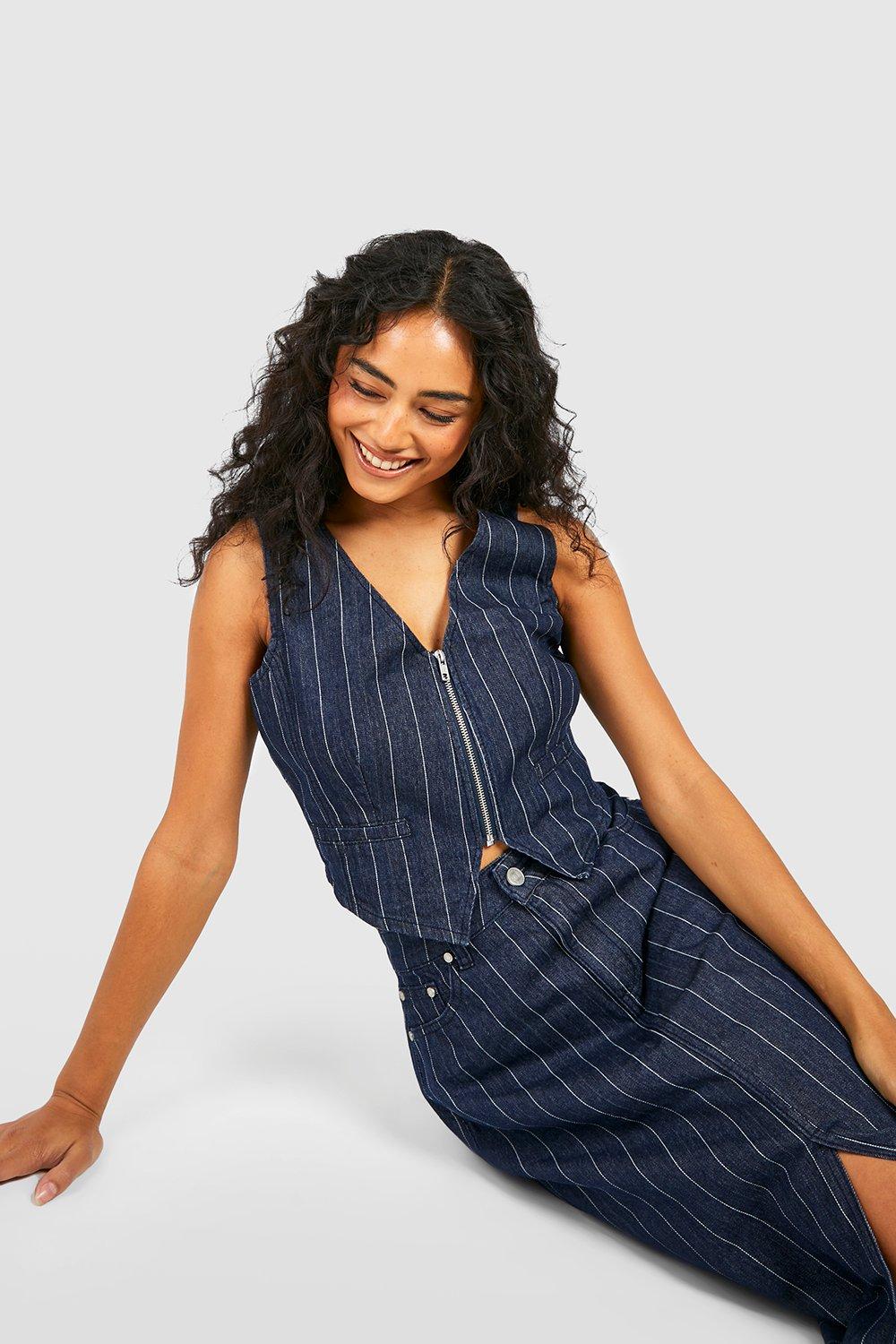 Denim 2024 striped dress