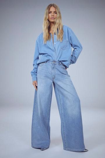 The Wide Leg Jeans washed blue