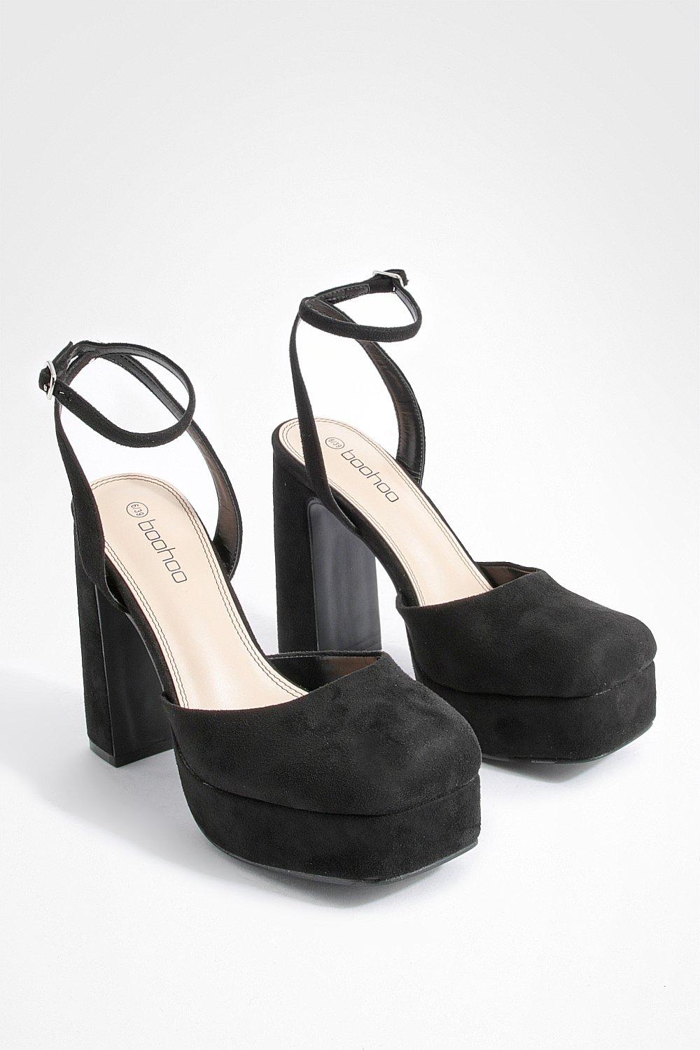 Platform closed cheap toe heels