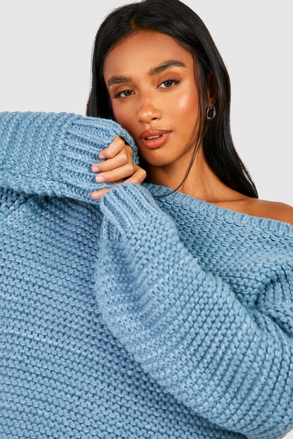 Boohoo blue jumper hotsell