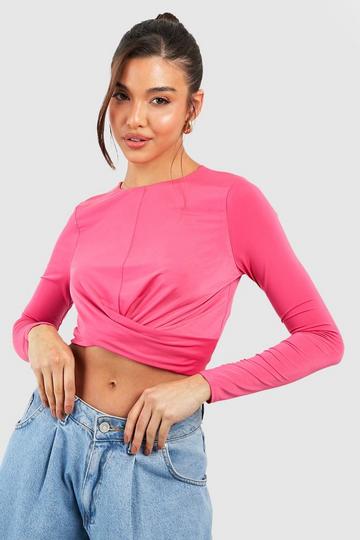 Double Slinky Twist Front Top magenta