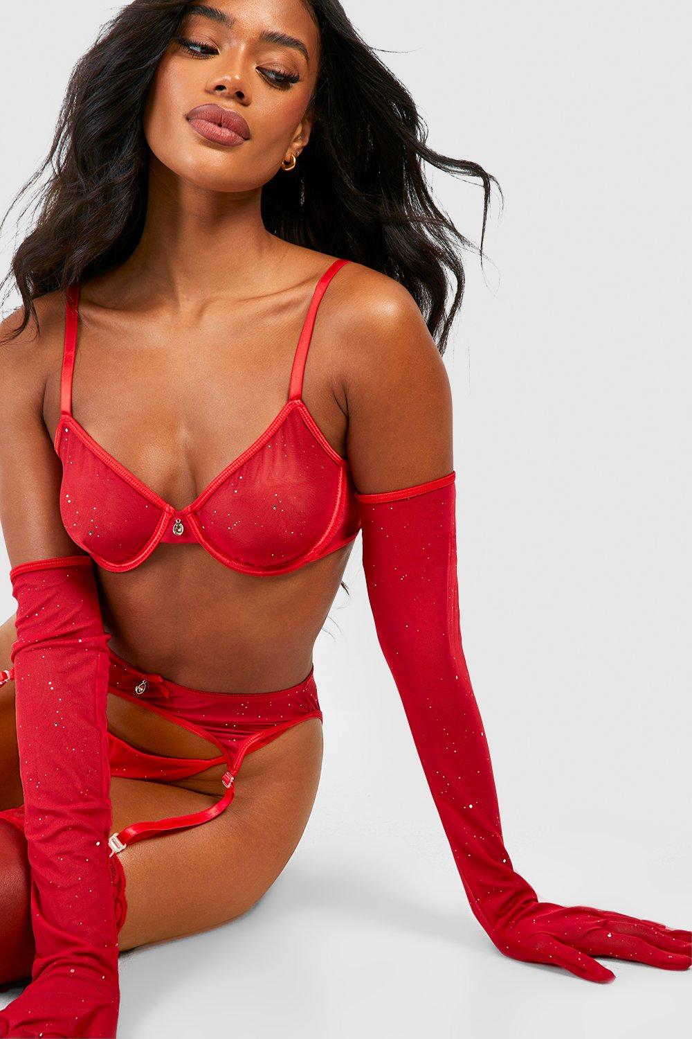 Bras N Things - Red with a touch of silver sparkle! The