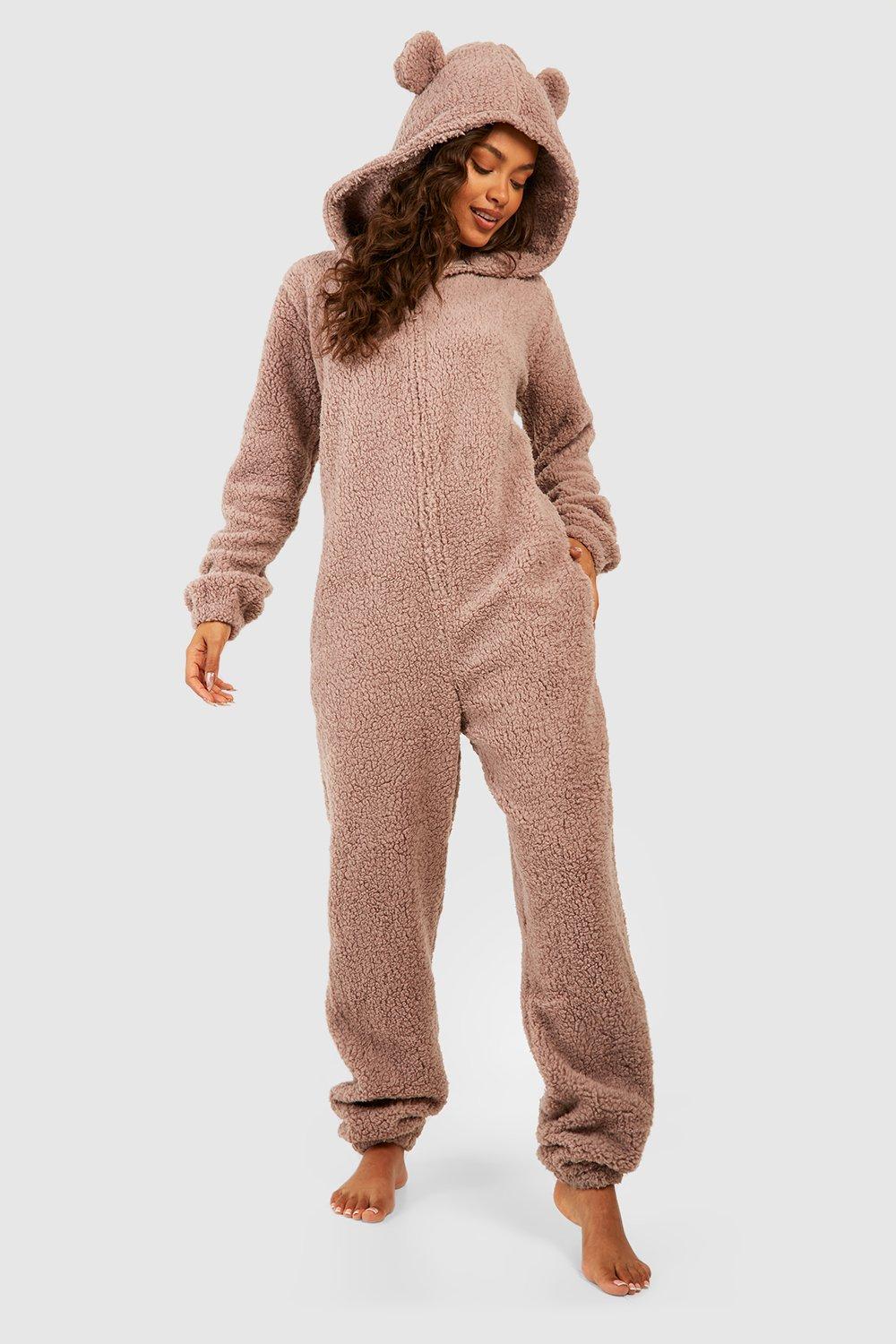 Borg Fleece Onesie With Ears