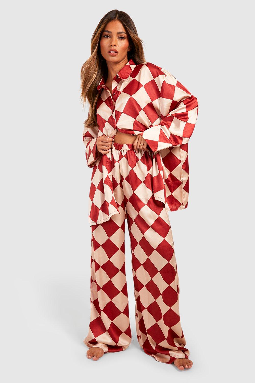 Red and discount black checkerboard pajamas