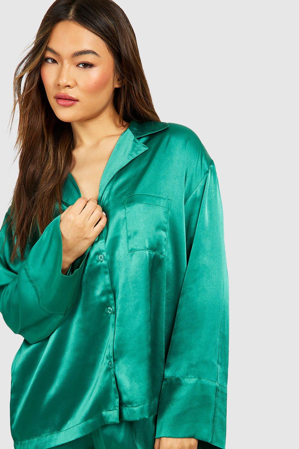 Boohoo satin pyjamas sale