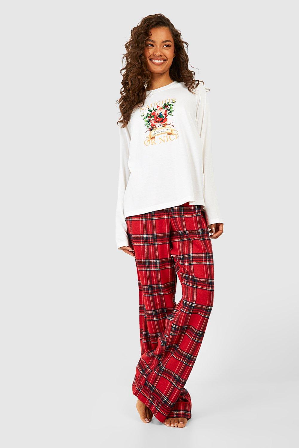 Womens christmas plaid store pants