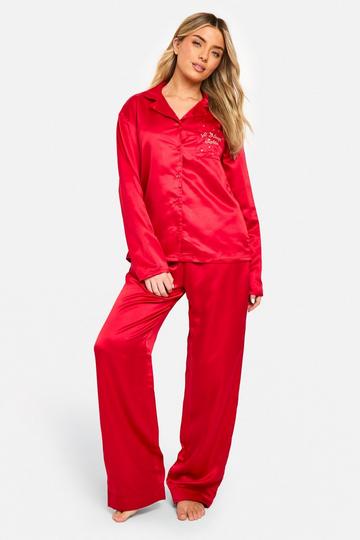 I Heart Santa Pyjama Set Met Broek red