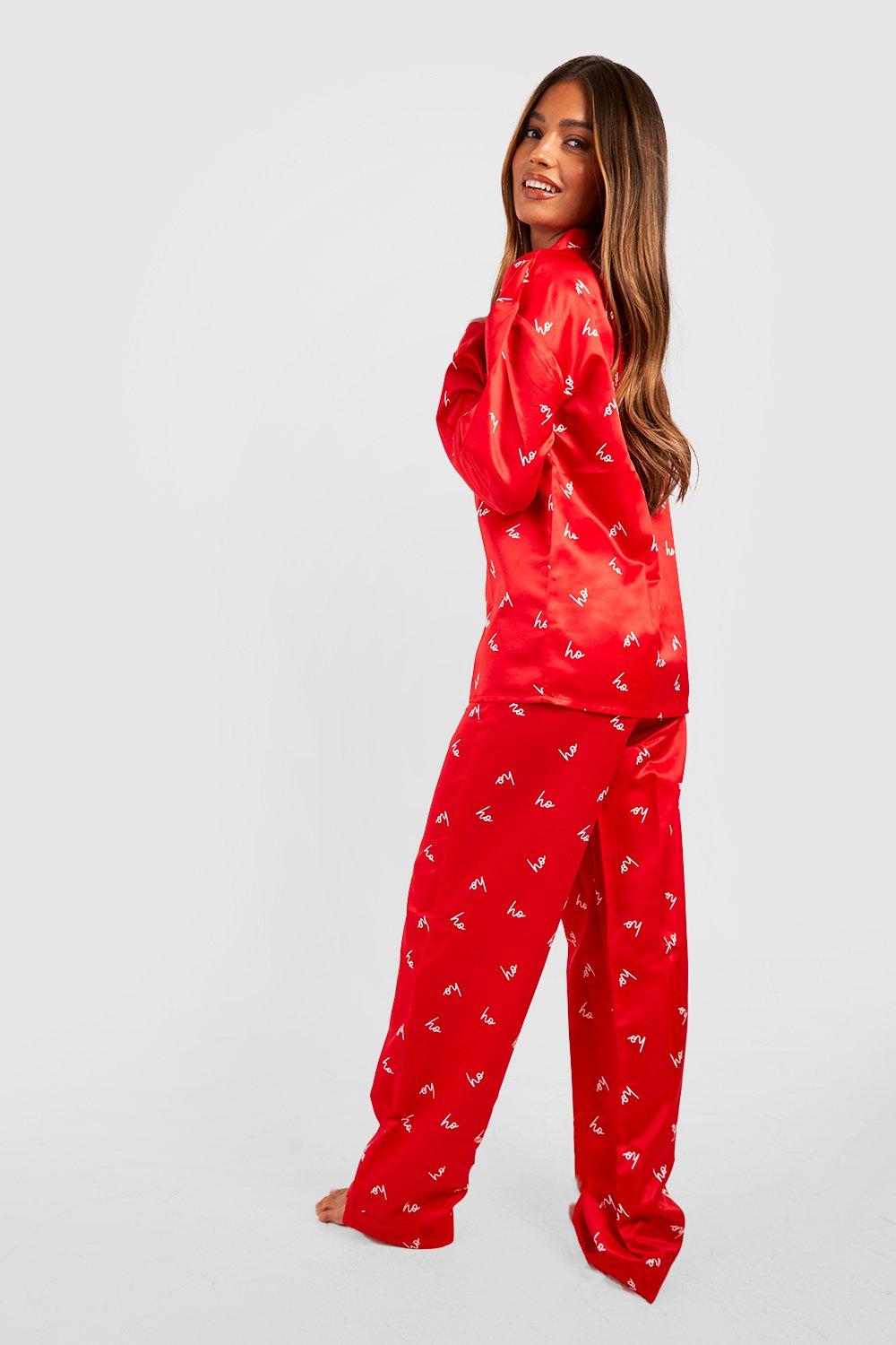 Satin print pajamas hot sale