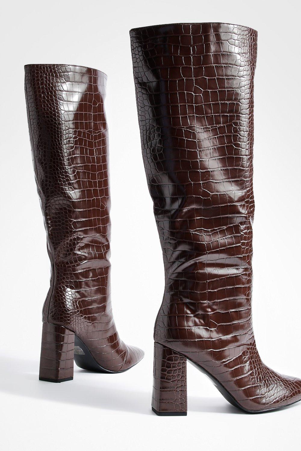 Boohoo hot sale snakeskin boots