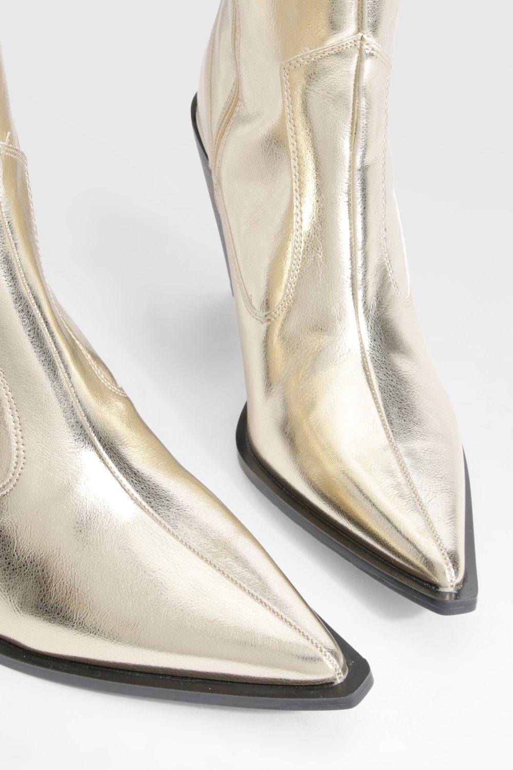 Silver and gold hot sale boots