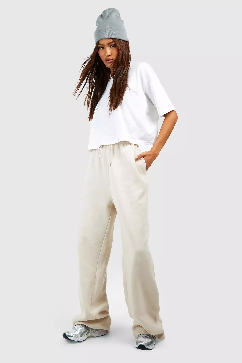 Taupe Tall Basic Wide Leg Jogger alternative image