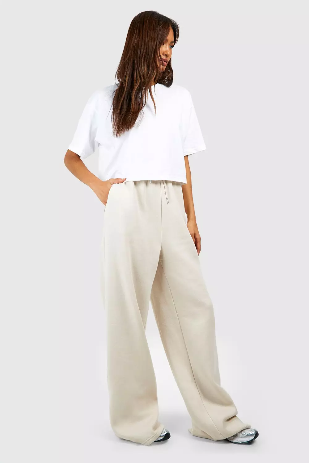 Taupe Tall Basic Wide Leg Jogger alternative image