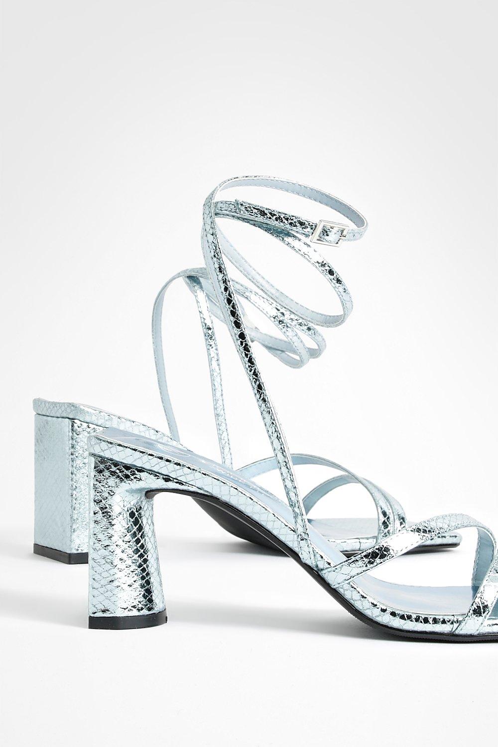 Silver sandals low heel cheap wide width