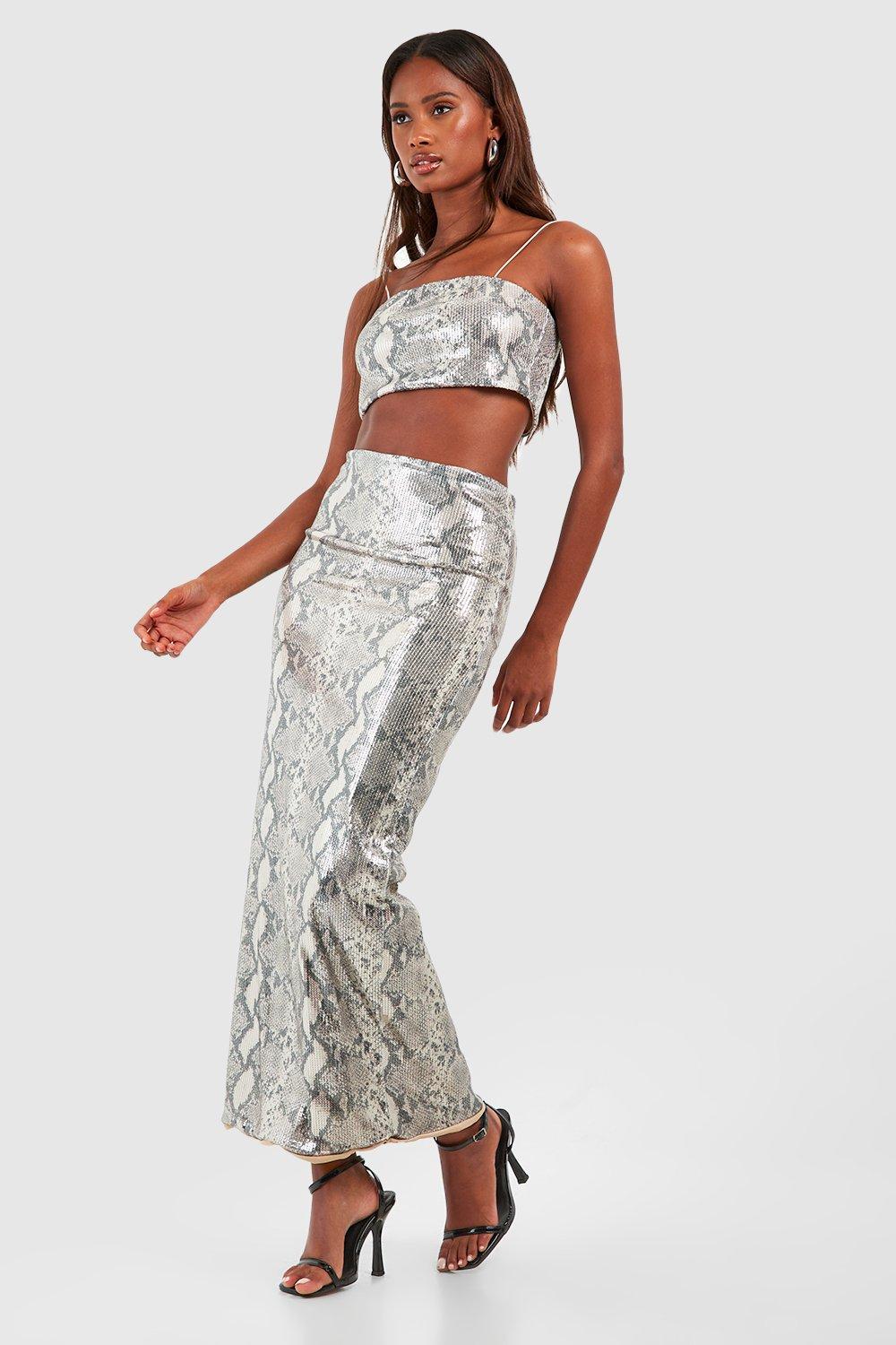 Snake skin store maxi skirt