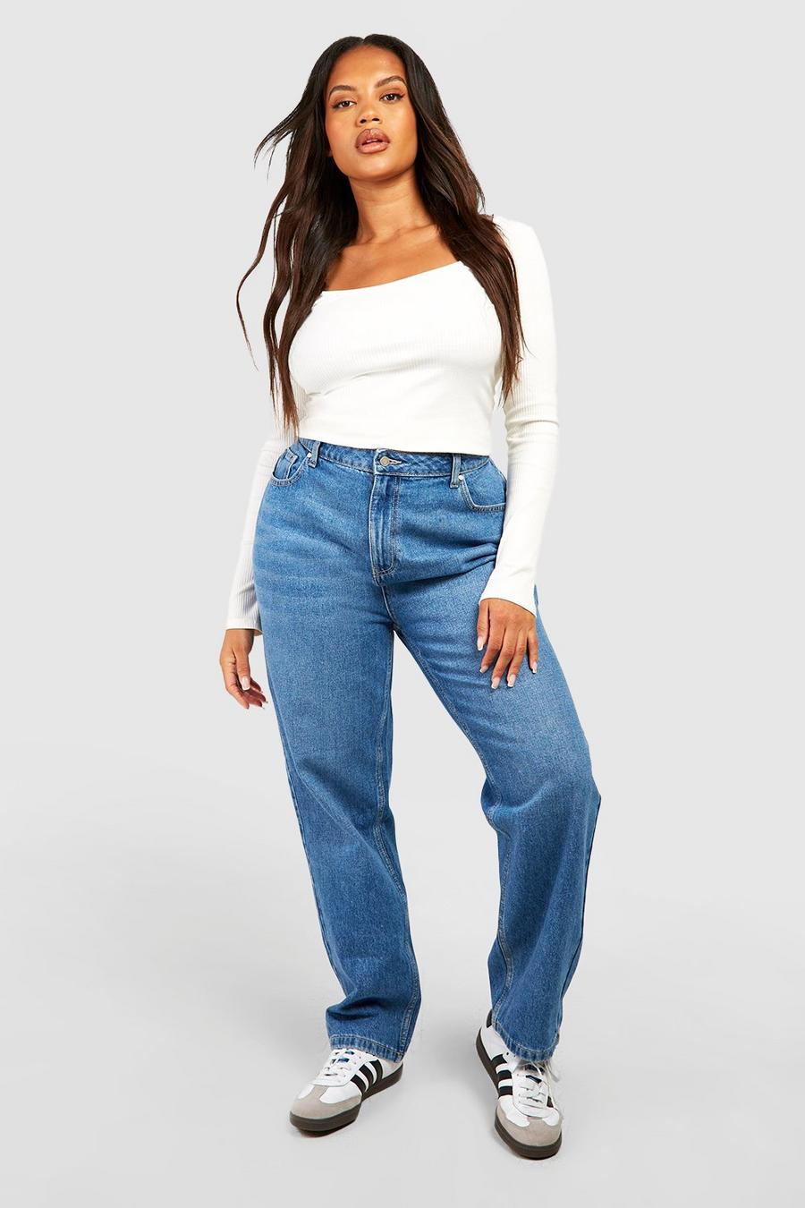 Jeans dritti Plus Size, Light blue image number 1