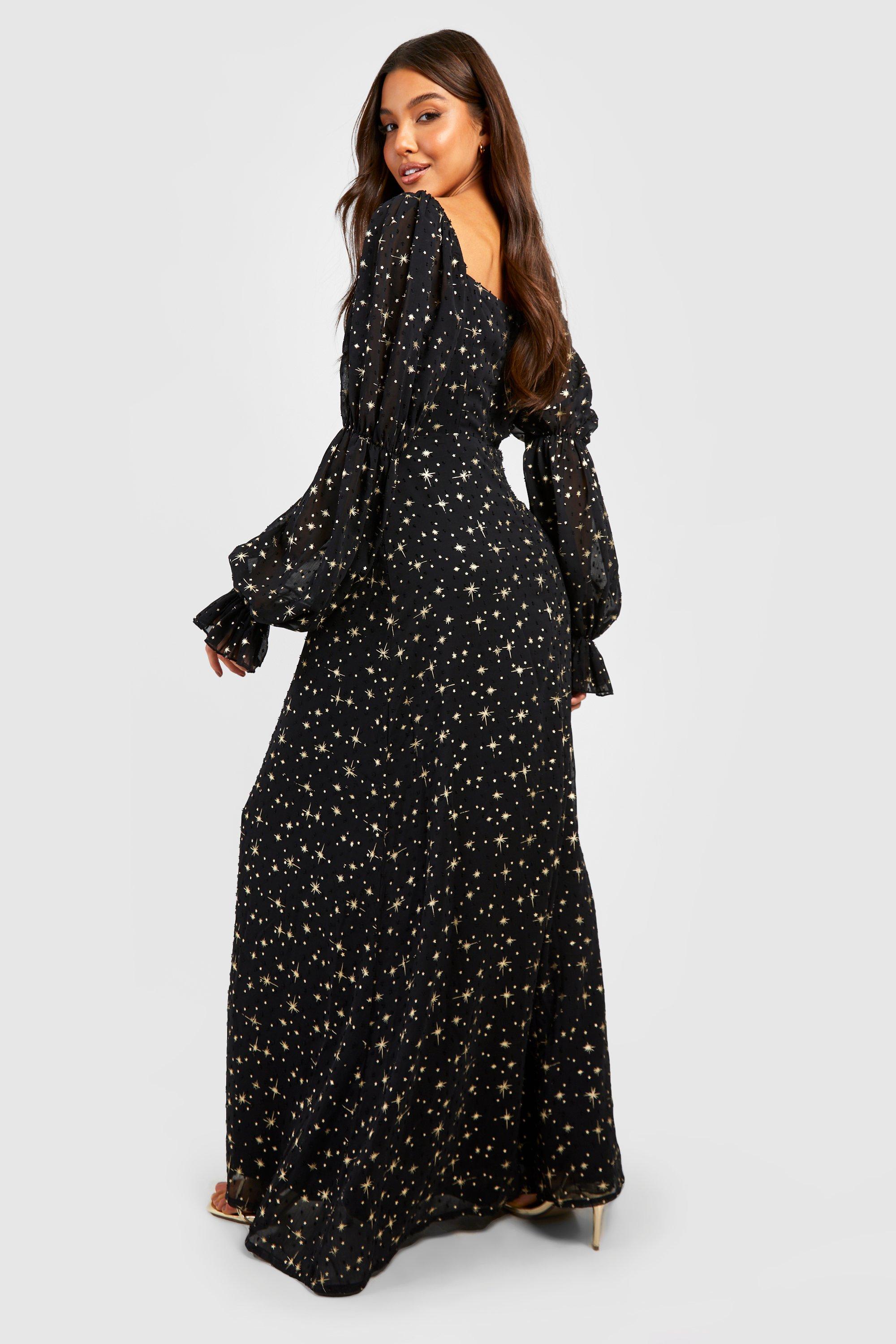 Boohoo star wrap clearance dress