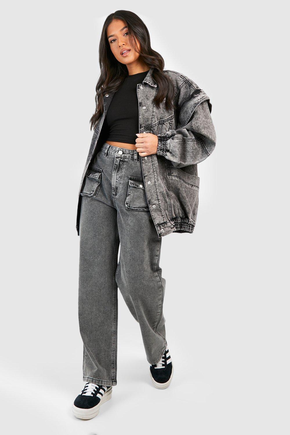 Oversized denim jacket store petite