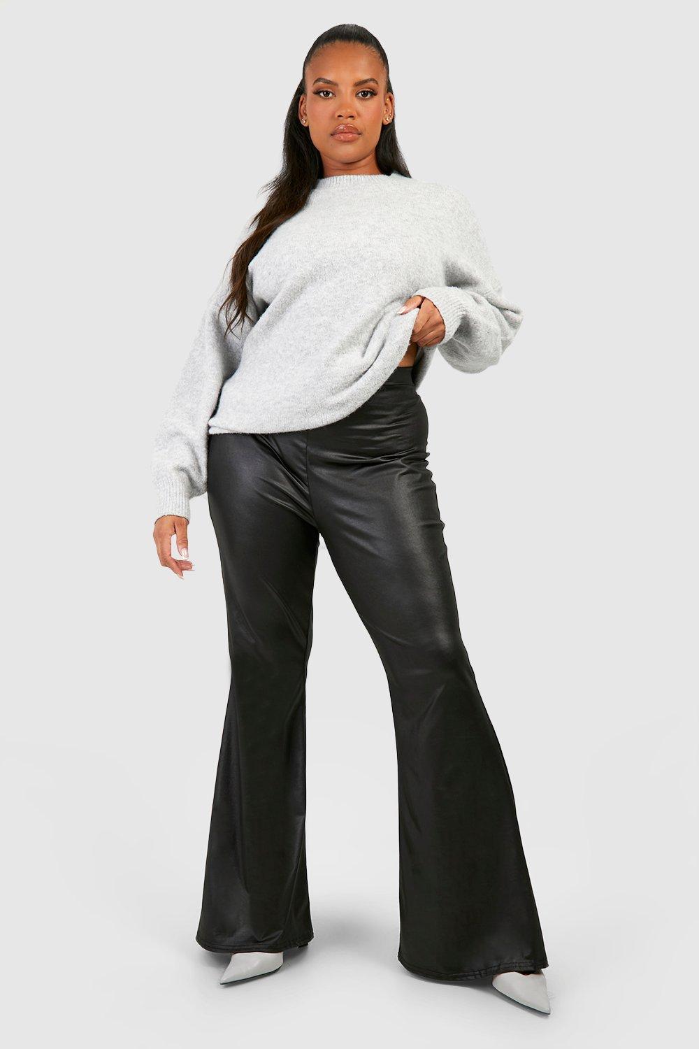 Wet look sale high waisted pants