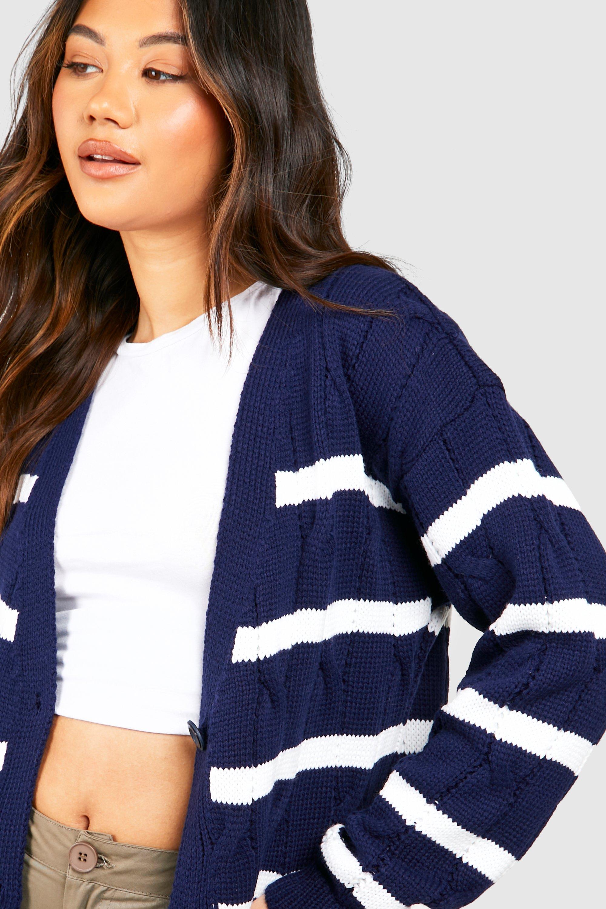 Boohoo cable knit outlet boyfriend cardigan