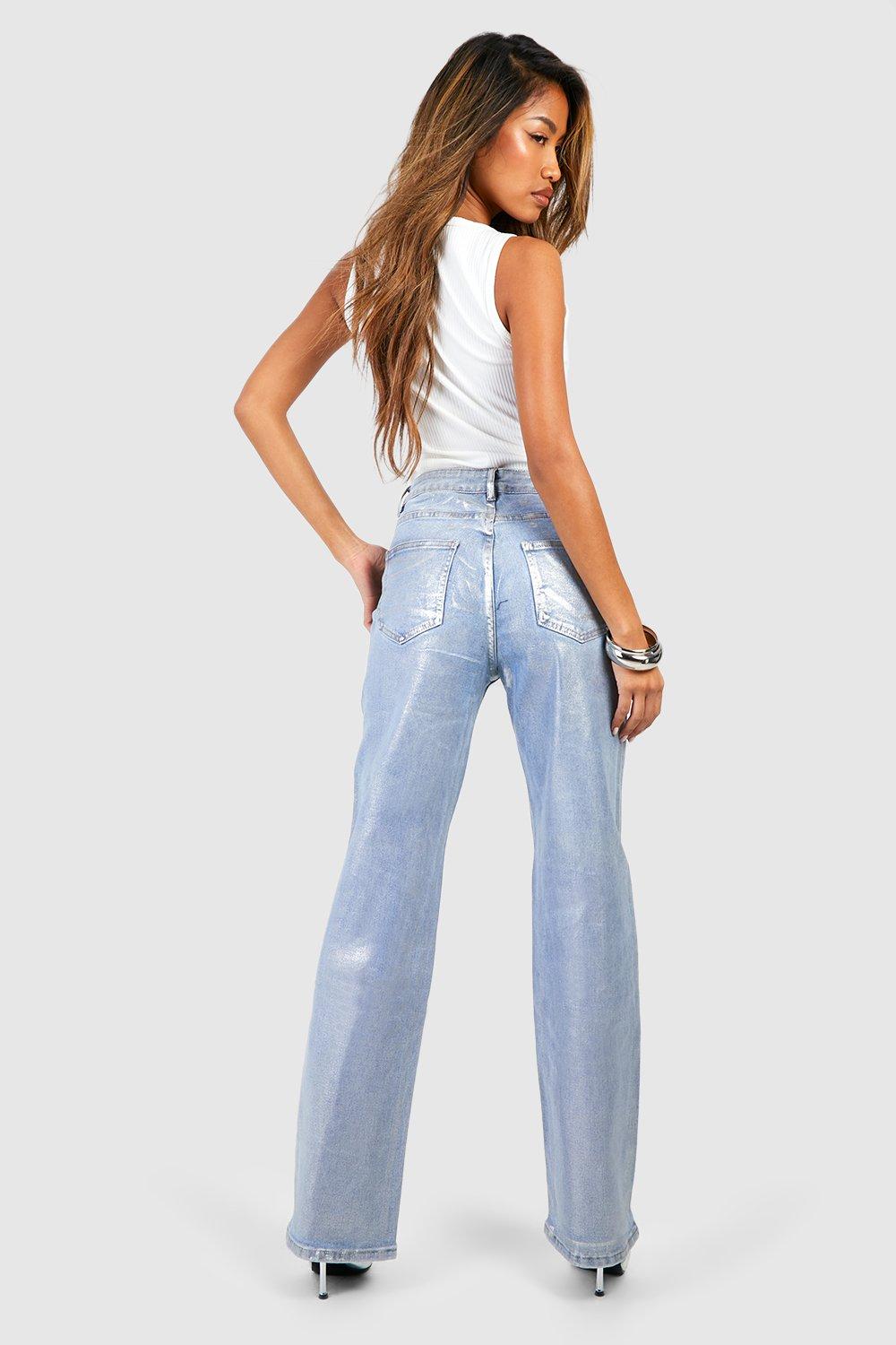 Silver hot sale colour jeans