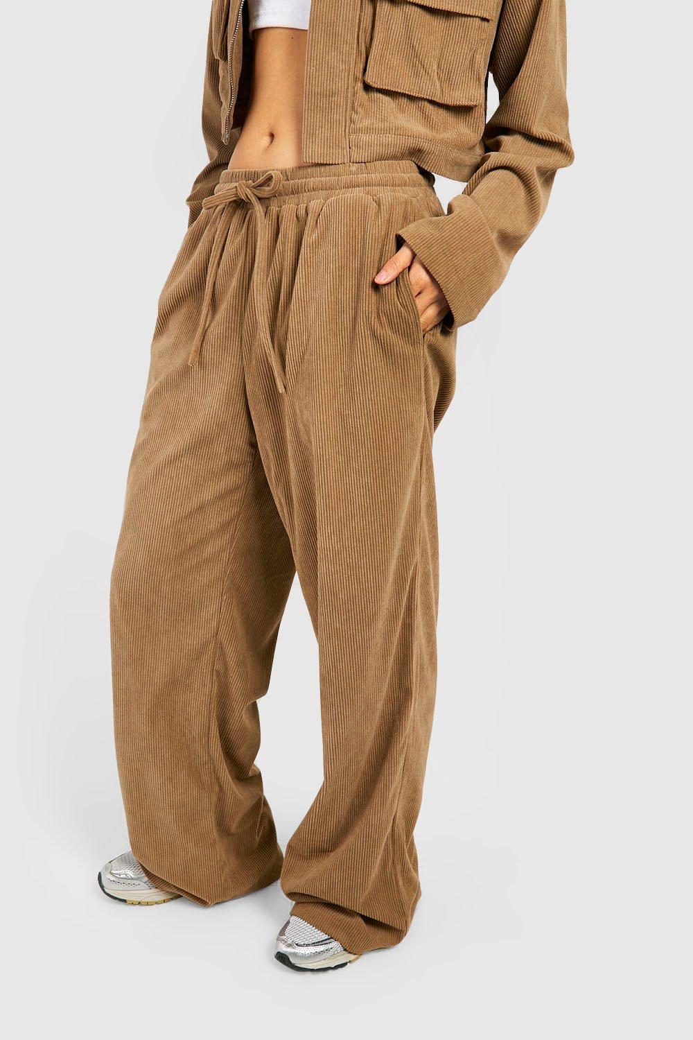 Women's Beige Straight Leg Joggers