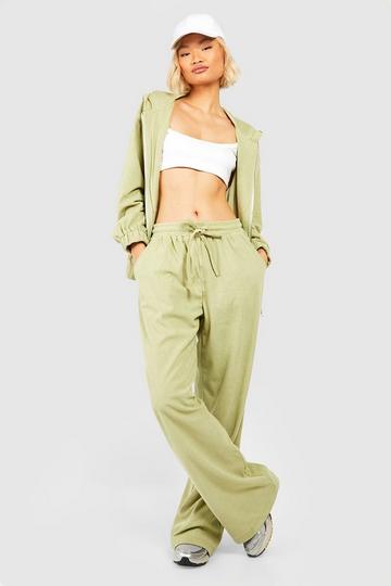 Cord Straight Leg Joggers khaki